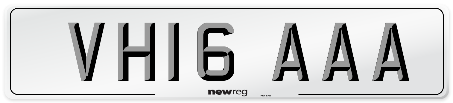 VH16 AAA Number Plate from New Reg